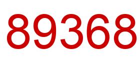 Número 89368 imagen rojo