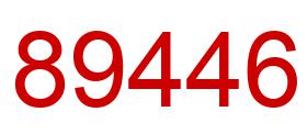 Number 89446 red image