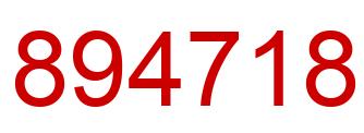 Número 894718 imagen rojo