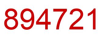 Número 894721 imagen rojo