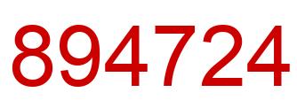 Number 894724 red image