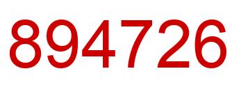 Número 894726 imagen rojo