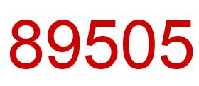 Number 89505 red image