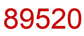 Number 89520 red image