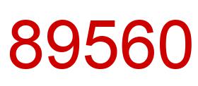 Number 89560 red image