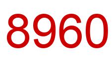 Number 8960 red image