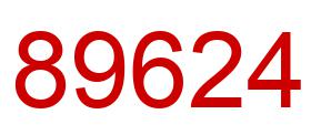 Number 89624 red image