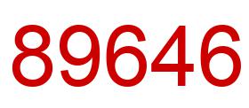 Number 89646 red image