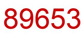 Number 89653 red image