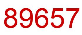 Number 89657 red image