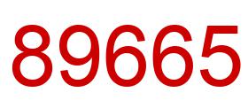 Number 89665 red image
