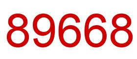 Number 89668 red image