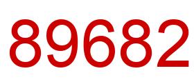 Número 89682 imagen rojo