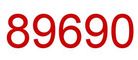 Number 89690 red image