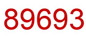 Number 89693 red image