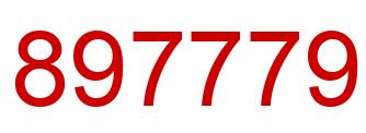 Number 897779 red image