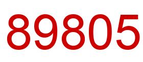 Number 89805 red image