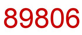 Number 89806 red image