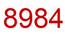 Number 8984 red image