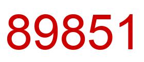 Number 89851 red image