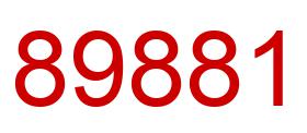 Number 89881 red image