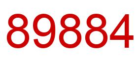 Number 89884 red image