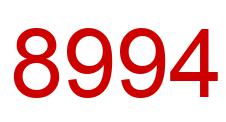 Number 8994 red image