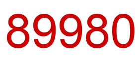 Number 89980 red image
