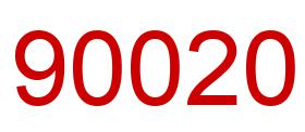 Number 90020 red image