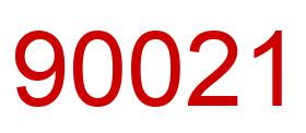 Number 90021 red image