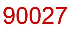 Number 90027 red image