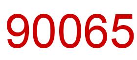 Número 90065 imagen rojo