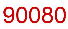 Number 90080 red image