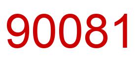Number 90081 red image