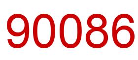 Number 90086 red image