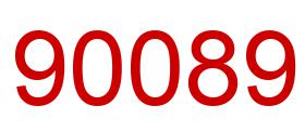 Number 90089 red image