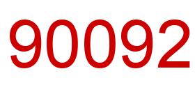 Number 90092 red image