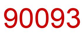 Number 90093 red image
