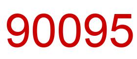 Number 90095 red image