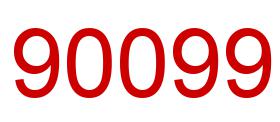 Number 90099 red image