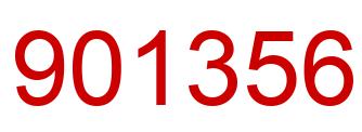 Number 901356 red image