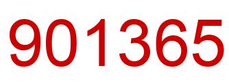 Number 901365 red image