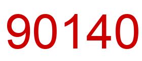 Number 90140 red image