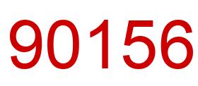 Number 90156 red image
