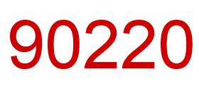Number 90220 red image