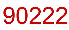 Number 90222 red image