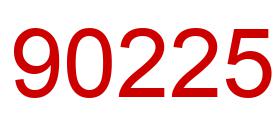 Number 90225 red image