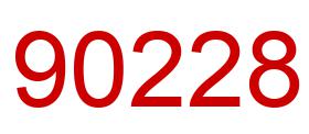 Number 90228 red image