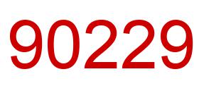 Number 90229 red image
