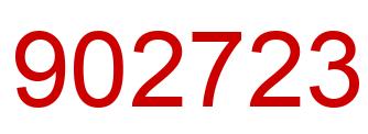 Número 902723 imagen rojo